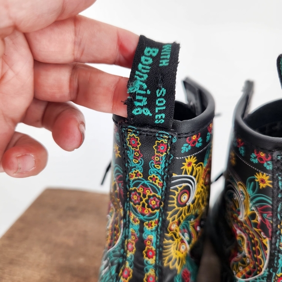 Dr. Marten 1460 sugar skull dia de los muertos limited edition boots size 7 rare - Picture 6 of 15